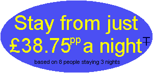 Nightly Price - £ 38.75pp/pn (average cost)